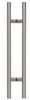 Ladder pull 12 inch centre to centre, 24" overall , 1 1/4 diameter Brushed Stainless