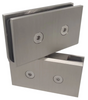 PIVOT HINGE 180 DEGREE GLASS TO GLASS SQUARE BRUSHED NICKEL