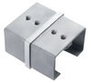 CAP RAIL SQUARE 1 5/8 connector 180 degree BRUSHED STAINLESS