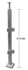 CORNER RAILING POST SQUARE SET 36" OVERALL BRUSHED STAINLESS