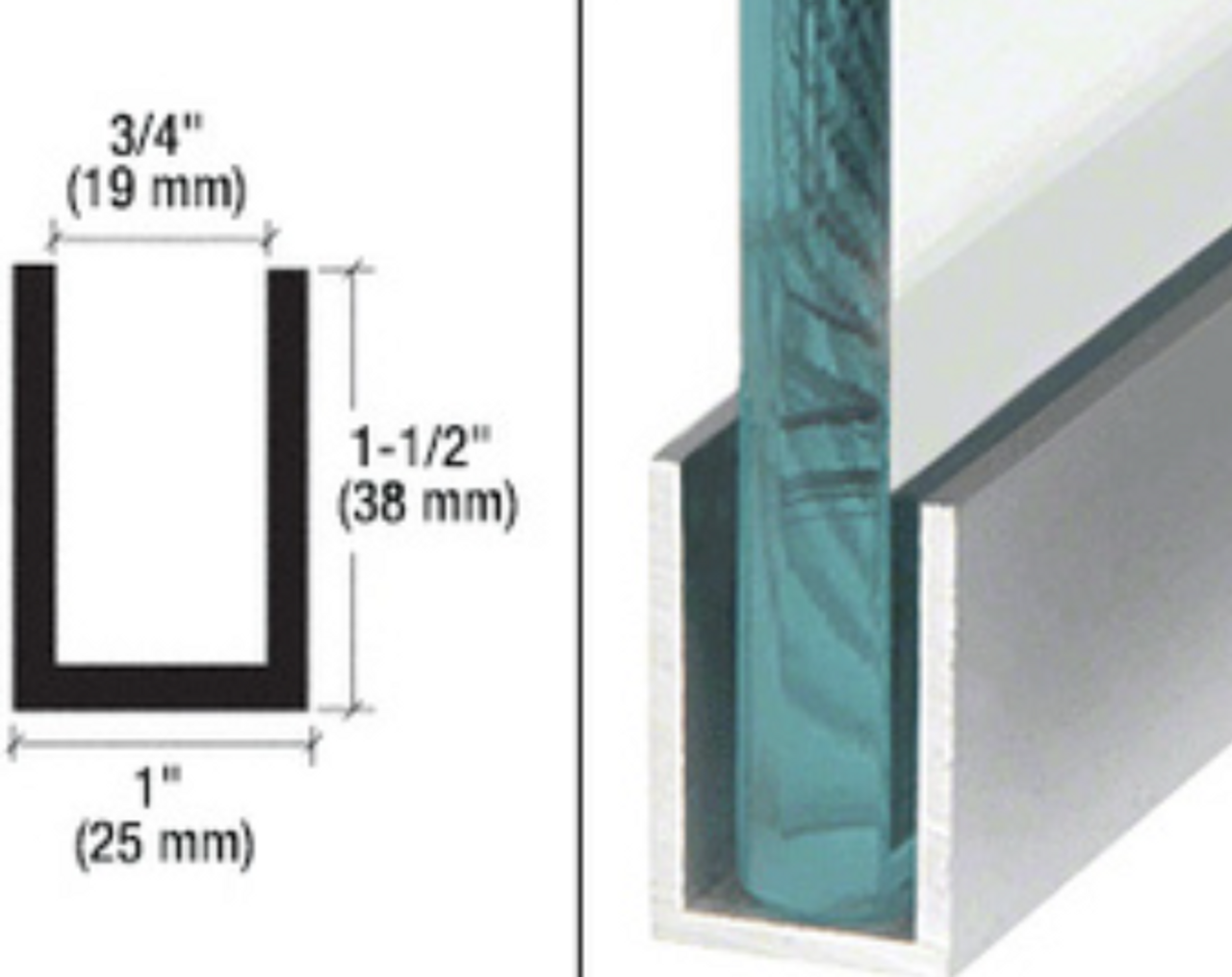 Glazing Channel 1x1 1/2