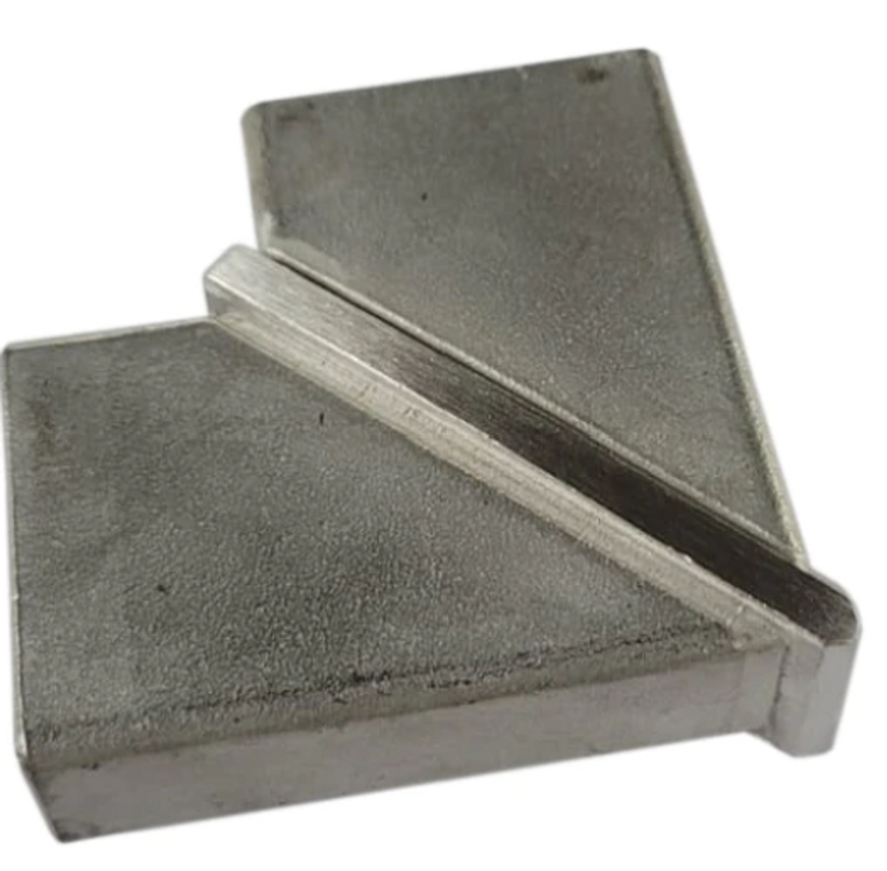 90 Degree Connector for 2x1 Rectangular Handrail Brushed Stainless
