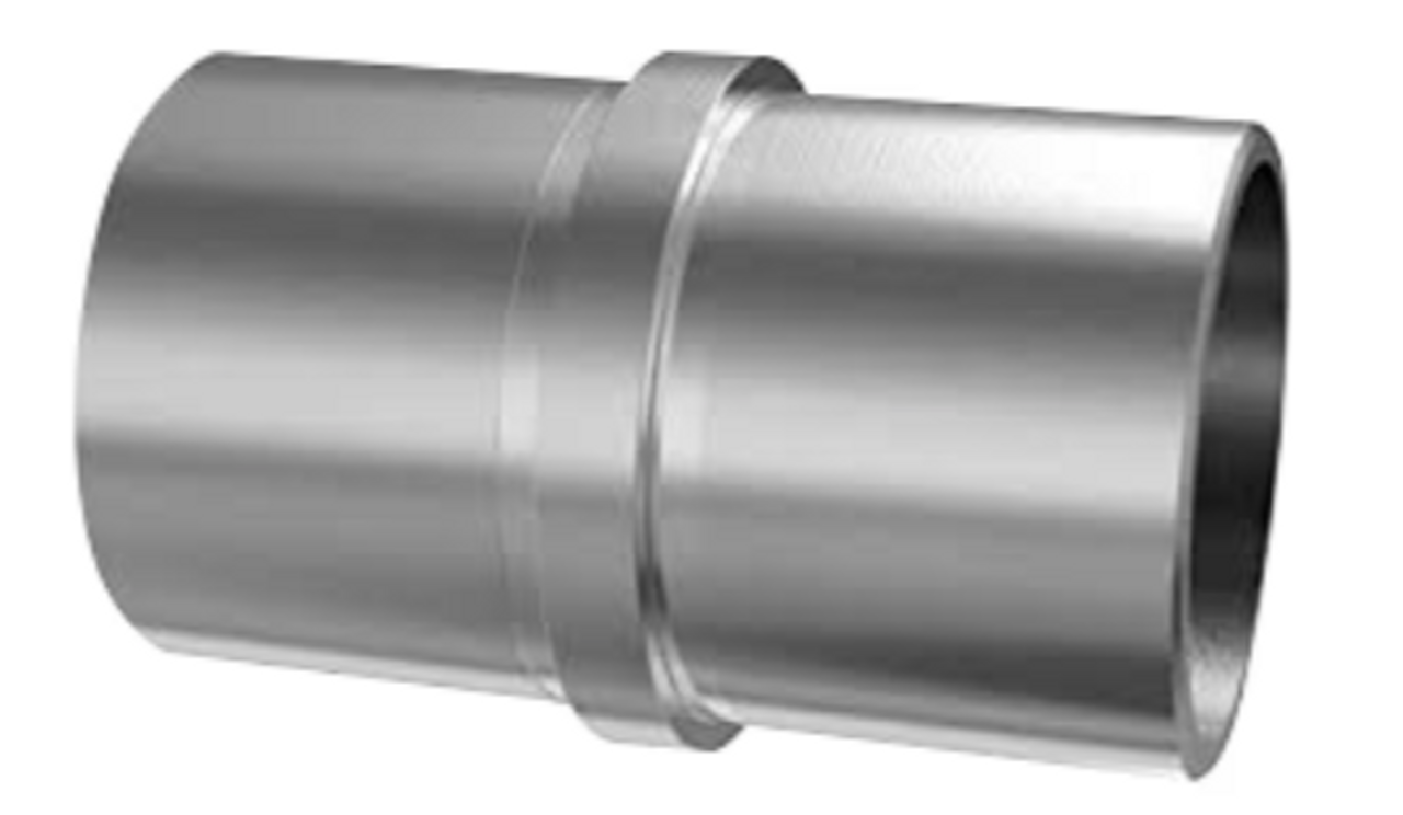 180 degree connector for round 1 5/8 diameter handrail brushed stainless