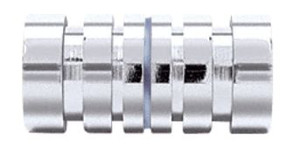 Contemporary  Back to Back Door Knobs - Brass - CP