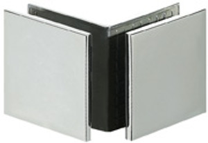 90 Degree Glass to Glass 51x51 Square Edge Larger Glass Clamp - SQ - CP 90 Degree Glass to Glass 51x51 Square Edge Larger Glass Clamp - SQ - CP
