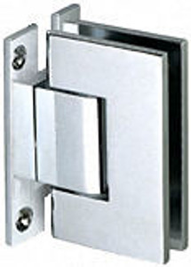 Glass to Wall "H" Back Plate Regular Weight Hinge - SQ Glass to Wall "H" Back Plate Regular Weight Hinge - SQ