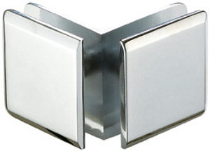 90 Degree Glass to Glass 51x51 Bevelled Edge Larger Glass Clamp - Bevelled - CP 90 Degree Glass to Glass 51x51 Bevelled Edge Larger Glass Clamp - Bevelled - CP