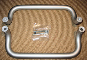 SOLID ALUMINUM BACK TO BACK 12" COMMERCIAL DOOR HANDLE CLEAR ANODIZED SOLID ALUMINUM BACK TO BACK 12" COMMERCIAL DOOR HANDLE CLEAR ANODIZED