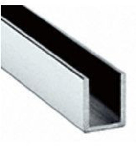U-Channel for 10mm (3/8) glass. Brite chrome anodised 12 feet U-Channel for 10mm (3/8) glass. Brite chrome anodised 12 feet