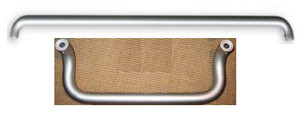 Offset + Horizontal  9 X 33 1/4 SOLID ALUMINUM Commercial Door Handle Clear Anodized Offset + Horizontal  9 X 33 1/4 SOLID ALUMINUM Commercial Door Handle Clear Anodized