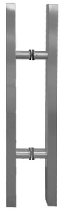 Square Commercial ladder pull 24 x36 Brushed Stainless