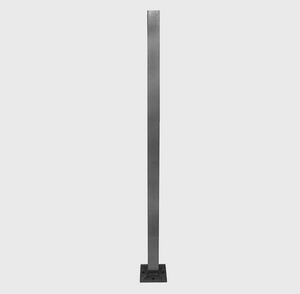 Square Stainless Steel Railing Post 2x2. 47 Inches High. 
Includes Flange Cover And Flat Cap