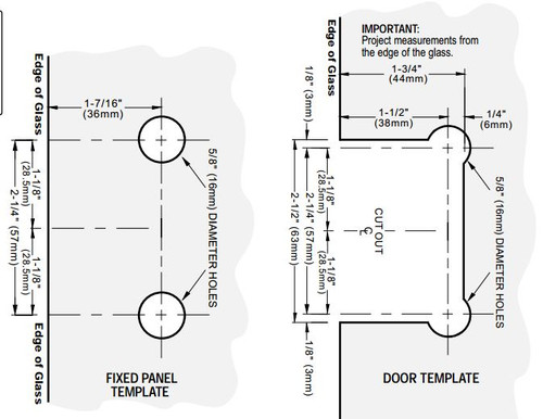 90 degree Glass to Glass Regular Weight Hinge - SQ