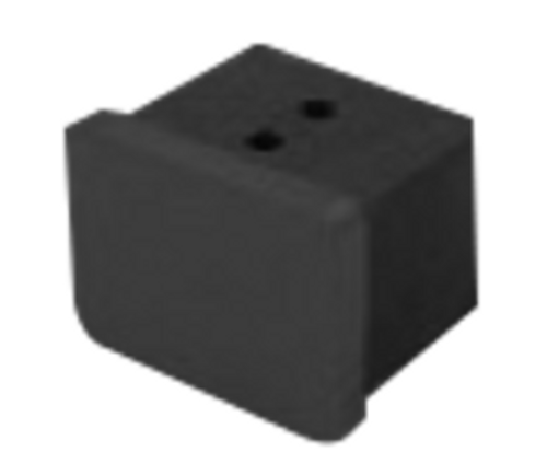 Flat End Cap for 1x1 Cap Rail Matte Black