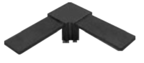 Mini Cap Rail Fixed 90 Degree corner Matte Black