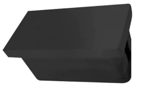 Flat Cap for 2x1 Rectangular Handrail Matte Black