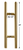 Ladder pull 12 inch centre to centre, 24" overall , 1 1/4 diameter Brushed gold / Satin Brass