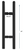 Ladder pull 12 inch centre to centre, 24" overall , 1 1/4 diameter Matte Black