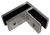 90 degree glass to glass railing bracket stiffener Brushed stainless