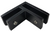 90 degree glass to glass railing bracket stiffener matte black
