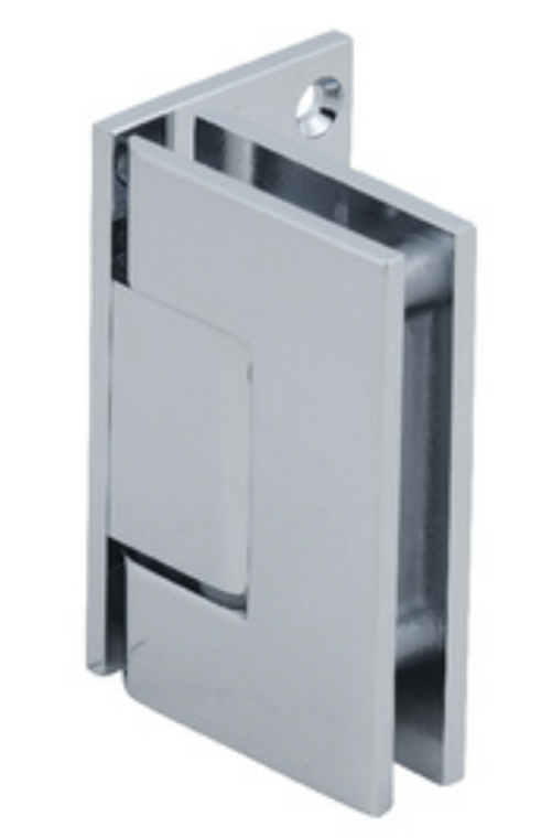 Glass to Wall Offset Back Plate Regular Weight Hinge - SQUARE EDGE