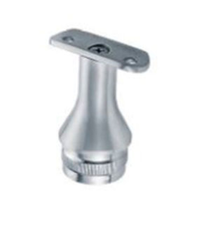 Railing post round tube support brushed stainless