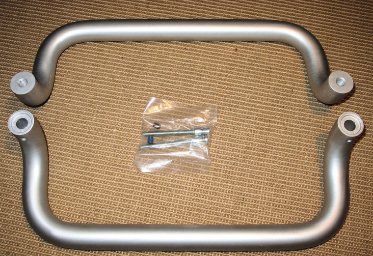 Back to Back Offset  Commercial Door Handles 9x9 Clear Anodized