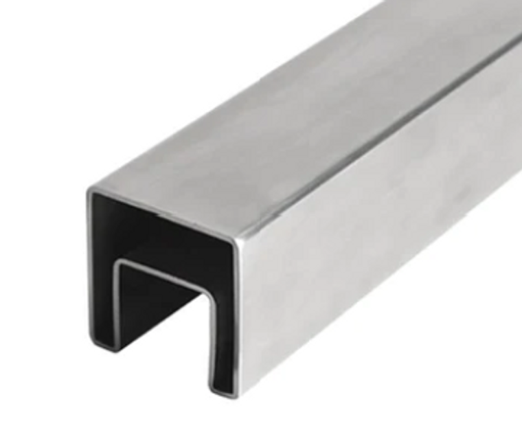 Mini Cap Rail - 1x1" x10' Brushed Stainless
