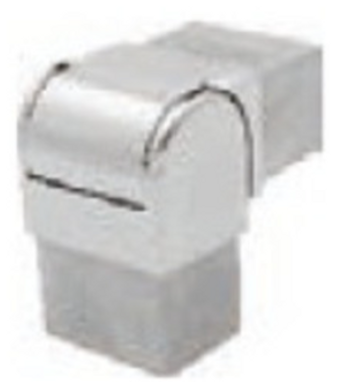 Cap Rail 1x1 Flexible Elbow Vertical brushed stainless