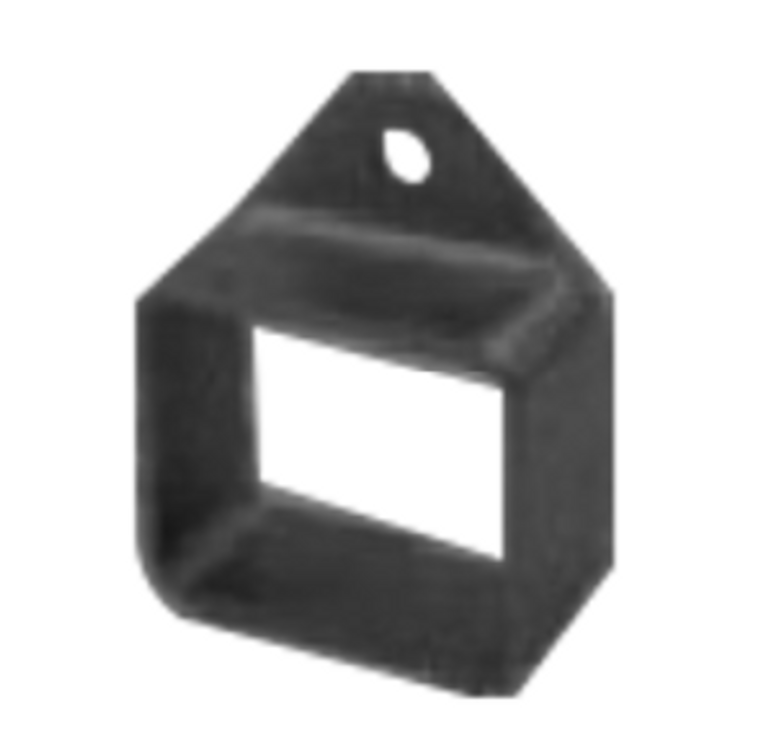 CAP RAIL 1X1  EXTERNAL WALL BRACKET MATTE BLACK