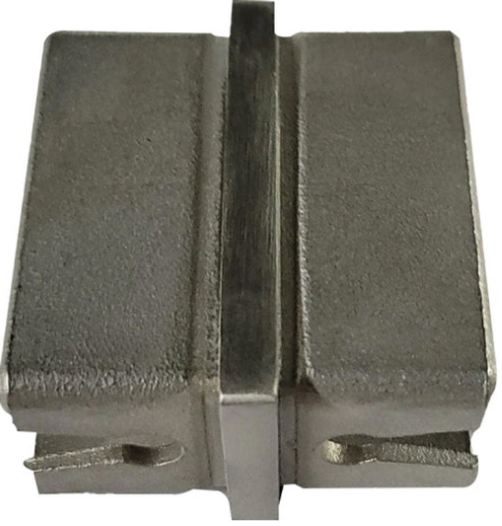 180 Degree Connector for 2x1 Rectangular handrail brushed Stainless