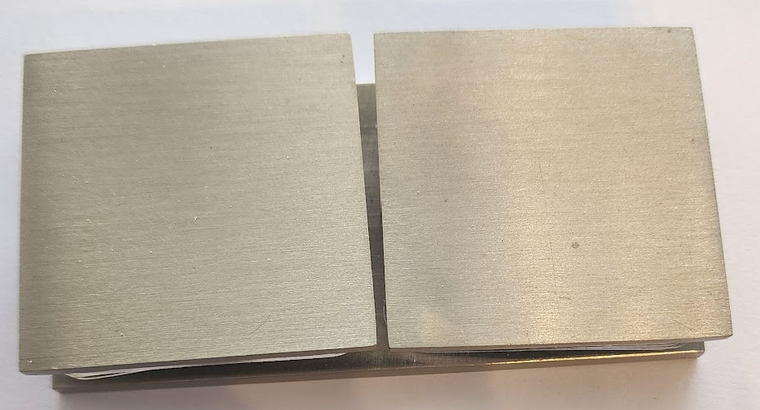 2 PART FRONT 180 DEGREE GLASS CLAMP SQUARE