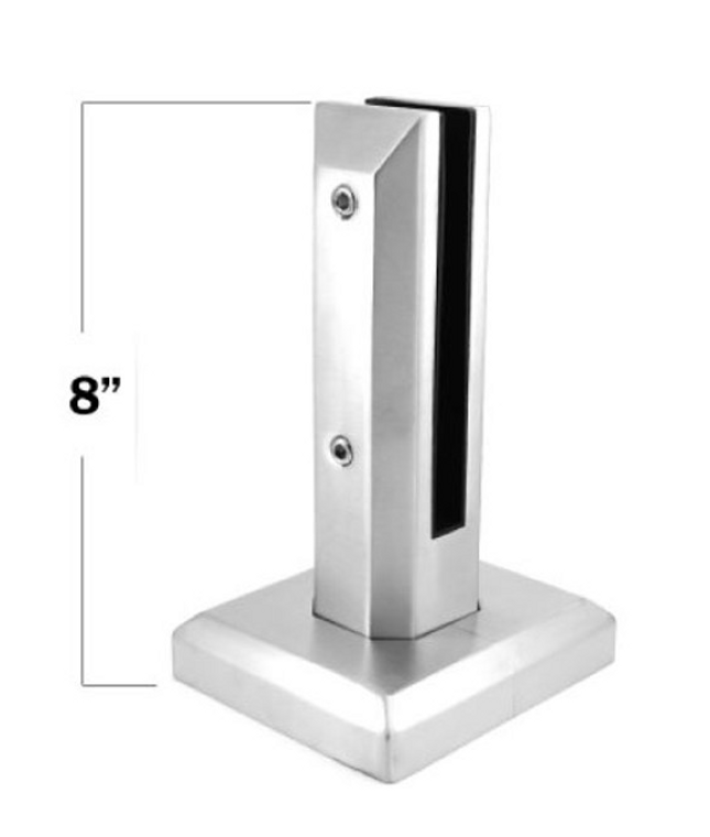 Spigot deck mount 8 inches overall height brushed stainless
