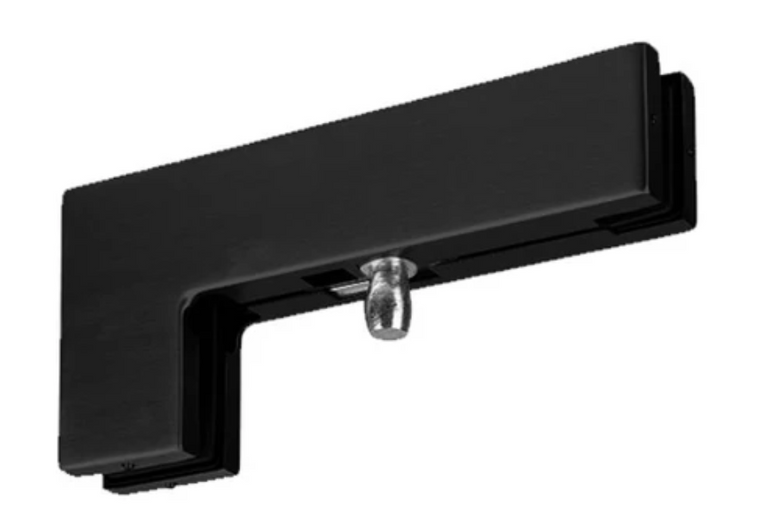PATCH FITTING CONNECTOR ABOVE DOOR HINGE SIDE BRUSHED STAINLESS
