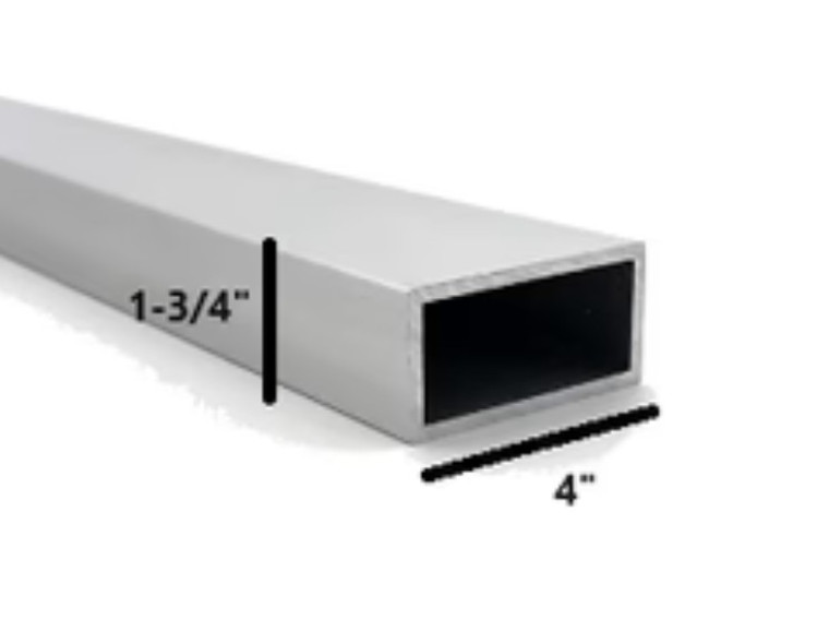 ALUMINUM FRAME NO FIN TUBE 1 3/4" X 4" X 24'