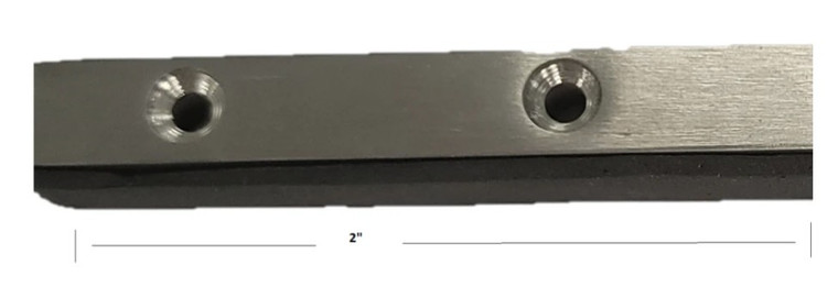 DOOR STOP TOP MOUNT 2 INCH BRUSHED STAINLESS