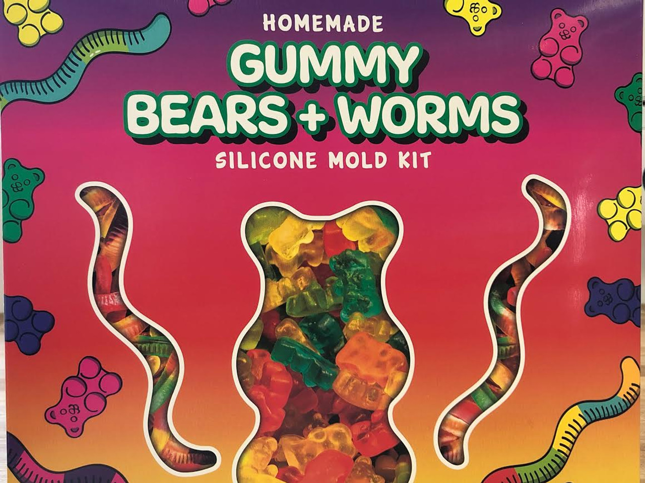 Gummy Worm/Bear Silicone Mold with Dropper