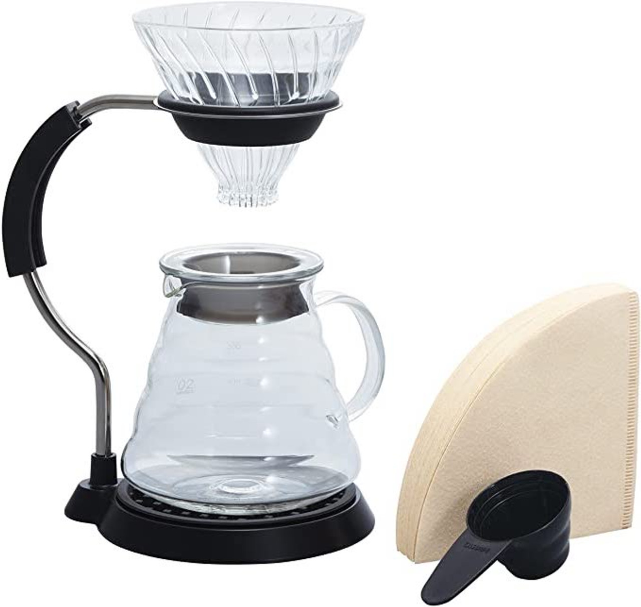  Hario V60 Arm Stand with Glass Dripper Pour Over Set