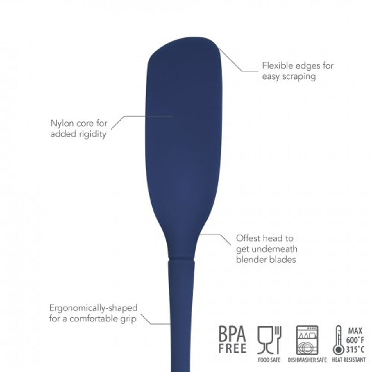 Sur La Table Silicone Blender Spatula, Gray