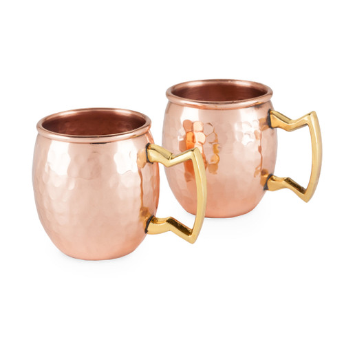 Hammered Copper Moscow Mule Shot Mugs
