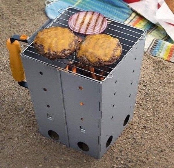 Collapsible Camping Grill & Chimney Starter