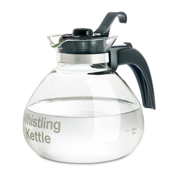 Borosilicate Glass Stove Top Whistling Tea Kettle