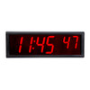 Inova On-Time Wall Clock ONT6DSBK Double Sided Wall Clock - Black Aluminum with Red LED