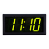 Inova On-Time Wall Clock ONT4BK-G Black Aluminum Case with 4 Digit Green LED