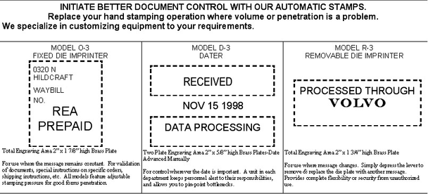 Widmer D-3 Date Stamp