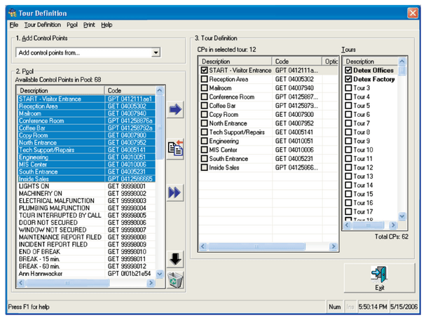 Detex TopGuard Patrol Software