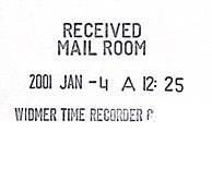Widmer T-3 Time Stamp Sample Impression