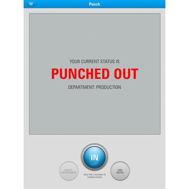 uAttend iOS App Clocked Out