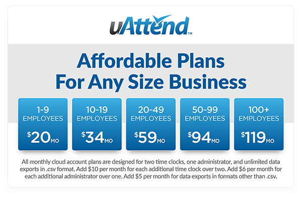 uAttend Pricing Plans