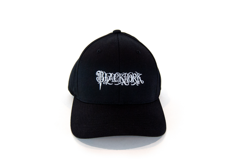 BLACKWORK BLACK FITTED HAT (SIZE LG/XL)